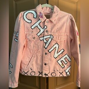 Levi Strauss Unique Hand Painted Denim Jacket